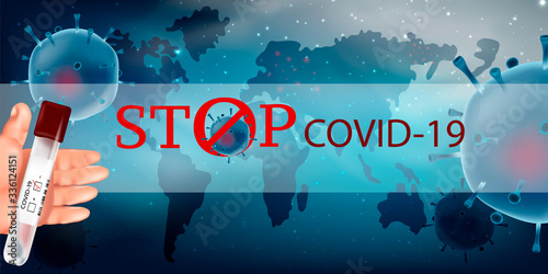 llustrations concept coronavirus COVID-19. virus wuhan from china. Stop Covid-19. 
