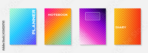 Minimal vector abstract cover notebook design. Planner and diary cover for print. Abstract design for copybook brochures and school books. Notebook paper. Brochure, book, magazine template