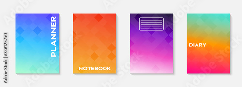 Minimal vector abstract cover notebook design. Planner and diary cover for print. Abstract design for copybook brochures and school books. Notebook paper. Brochure, book, magazine template