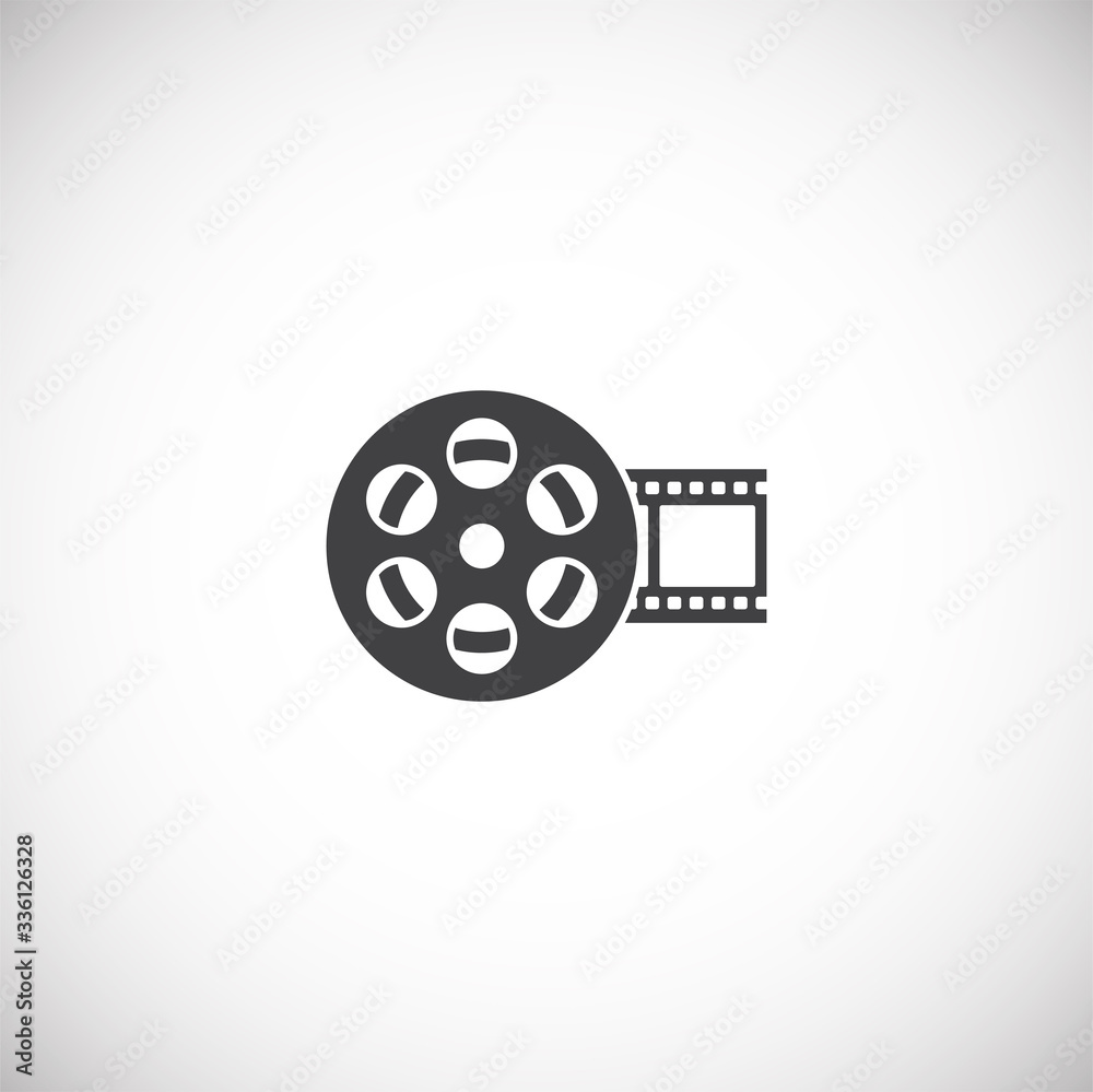 Videography related icon on background for graphic and web design. Creative illustration concept symbol for web or mobile app