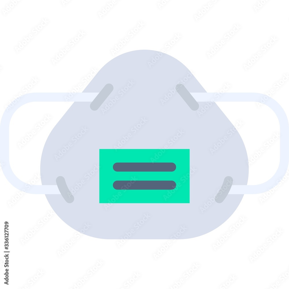N95 mask vector illustration, flat style icon N95 mask vector illustration, flat style icon