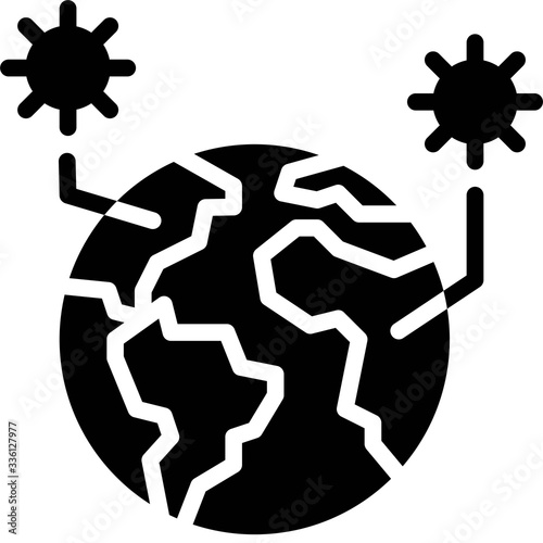 COVID-19 pandemic vector illustration, solid style icon