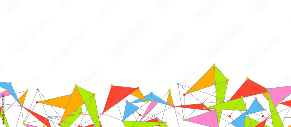 Line points connections, triangular technology design. Abstract geometric background Line points connections, triangular technology design. Abstract geometric background