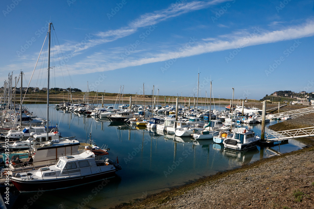 Image of the marina at Carteret, Normandy, France
