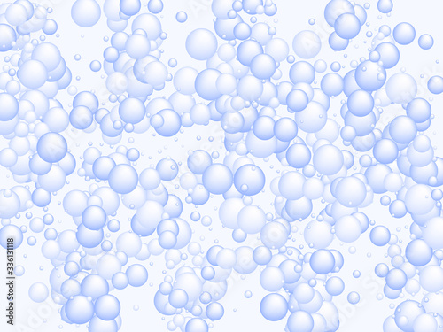 Soap foam bubbles, shampoo soapy effect background