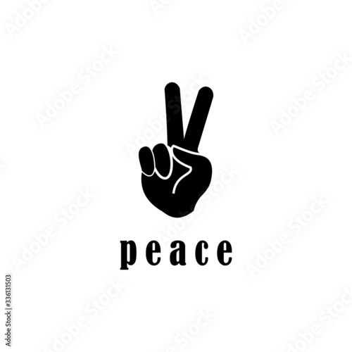 peace icon logo design vector illustration