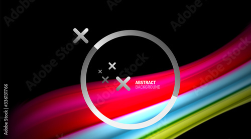 Swirl, curve blurred color lines, holographic rainbow liquid style gradient waves for Wallpaper, Banner, Background, Card, Book Illustration, landing page