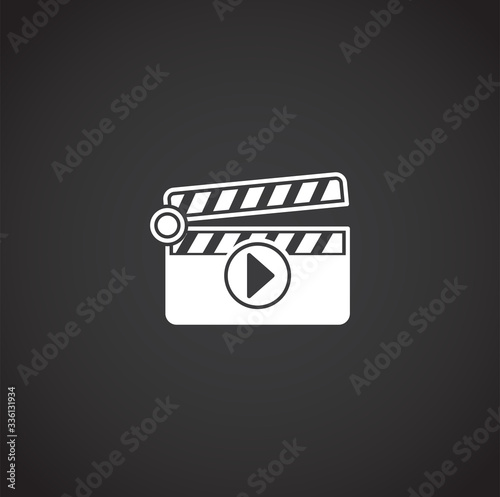 Videography related icon on background for graphic and web design. Creative illustration concept symbol for web or mobile app