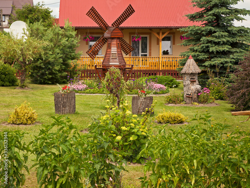 Polish garden near Krasnobrod in june. Poland photo