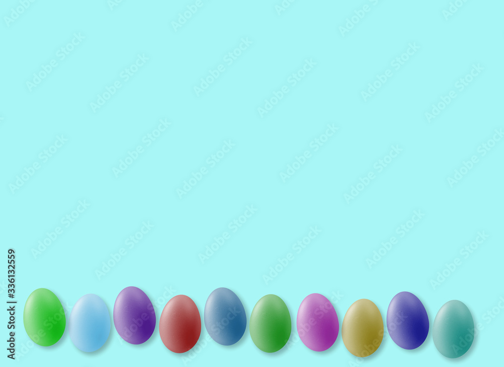 Obraz premium easter eggs background illustration colored