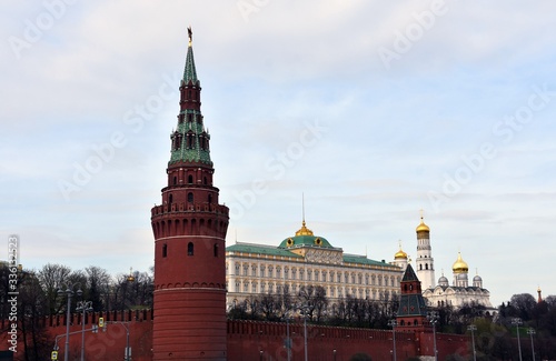  Architecture of Moscow Kremlin. Popular landmark.