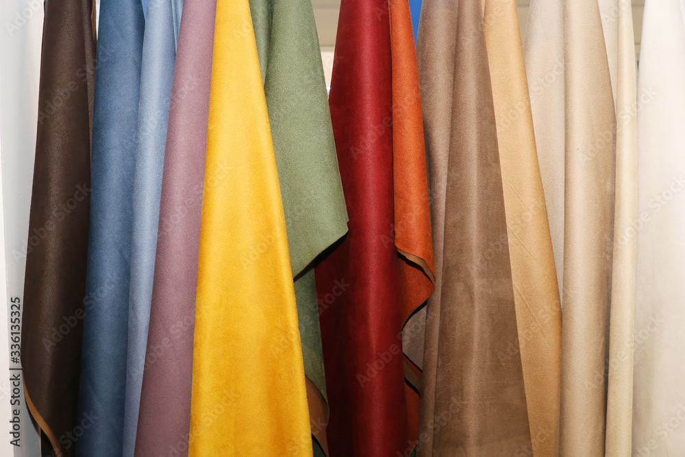 Fashion industry colorful material samples Fashion industry colorful material samples