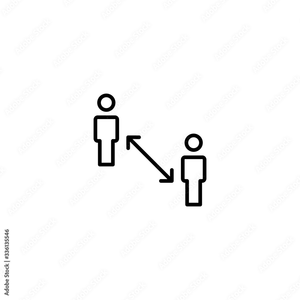 social distancing icon vector illustration social distancing icon vector illustration