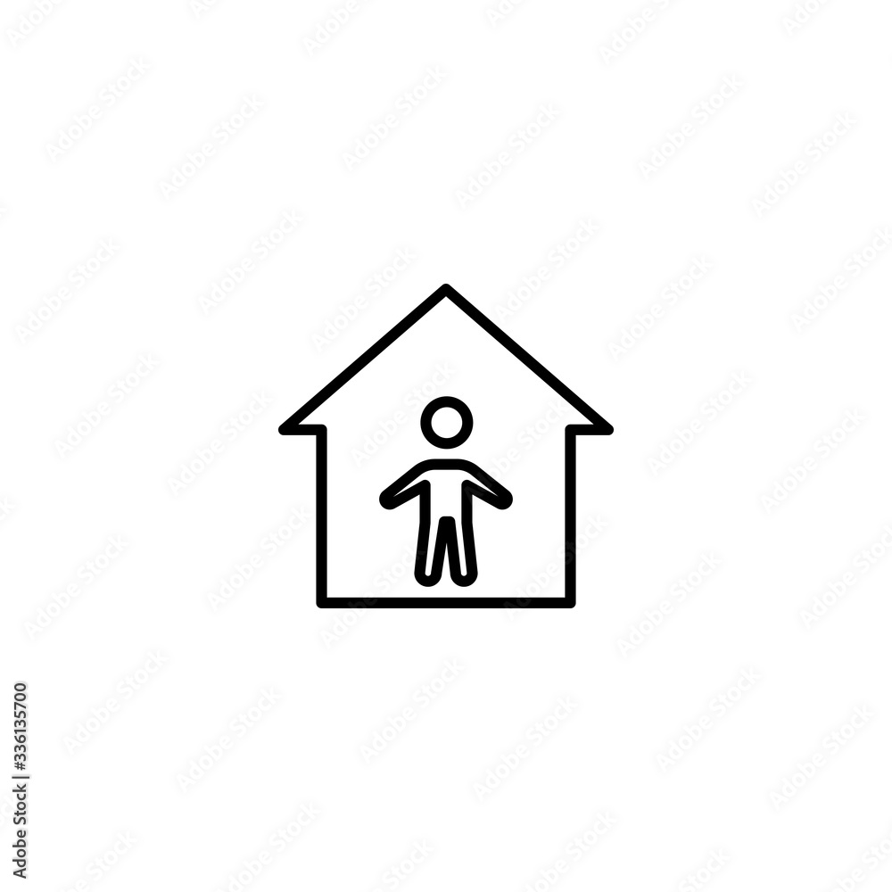 stay at home icon vector illustration stay at home icon vector illustration