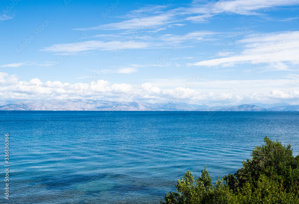 Seaside on Corfu island, Greece.