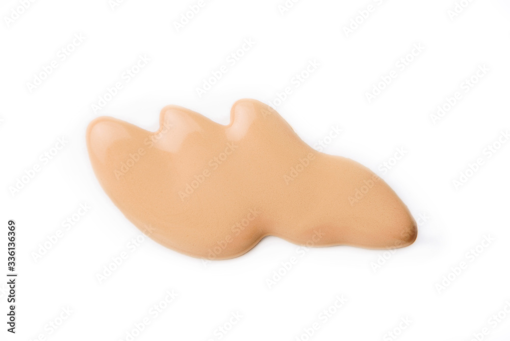 smeared face cream isolated on a white background. smeared face cream isolated on a white background.