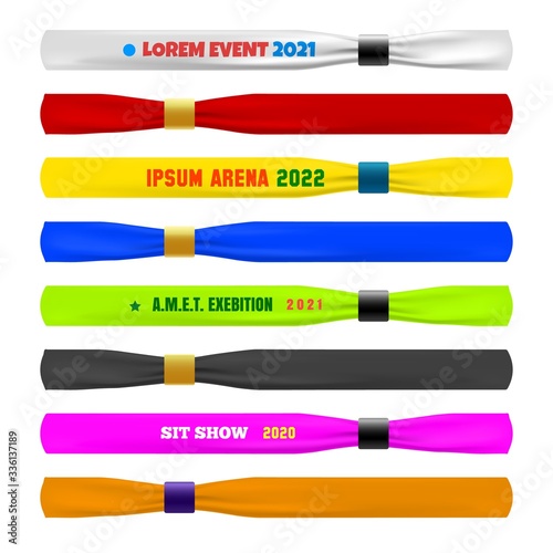 Plastic colour wristbands