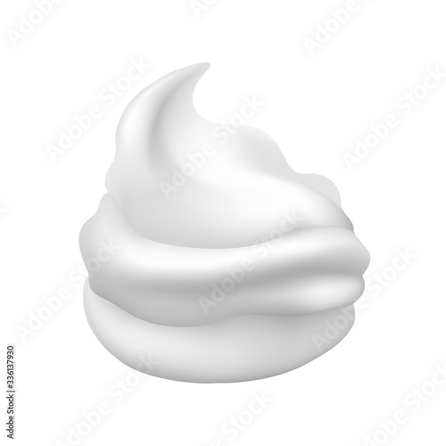 White creamy foam