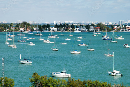 Miami Harbor Yachts Near Venetian Islands