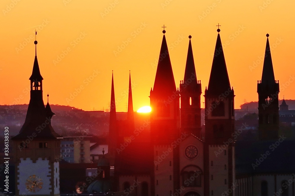 Würzburg bei Sonnenaufgang