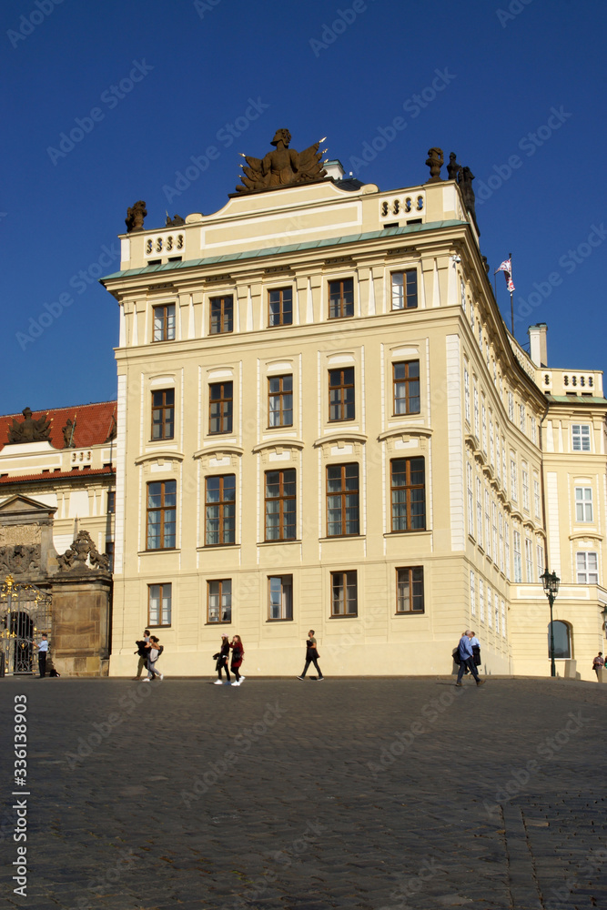 Fototapeta premium Prague (Czech Republic). Architectural detail of the Royal Palace of Prague Castle