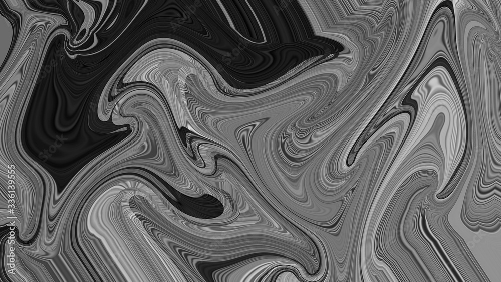 Abstract pattern with wavy lines, black and white illustration. Abstract pattern with wavy lines, black and white illustration.