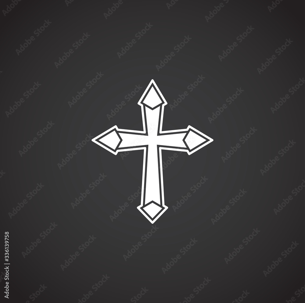 Cross icon on background for graphic and web design. Creative illustration concept symbol for web or mobile app