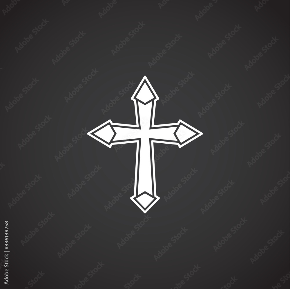 Cross icon on background for graphic and web design. Creative illustration concept symbol for web or mobile app Cross icon on background for graphic and web design. Creative illustration concept symbol for web or mobile app