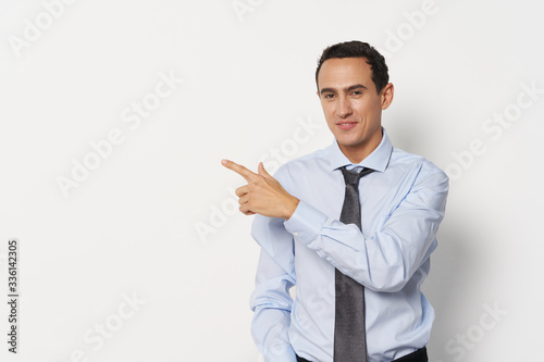 businessman pointing at something
