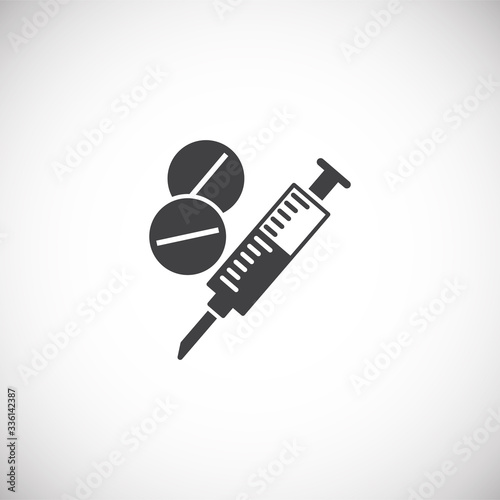 Drugs related icon on background for graphic and web design. Creative illustration concept symbol for web or mobile app