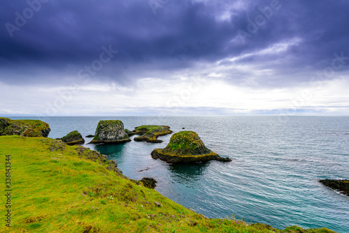 Beautiful rugged Iceland Fjord seascape © Jim