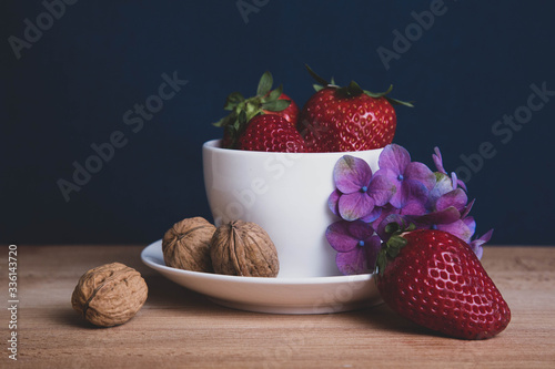 strawberries in a cup