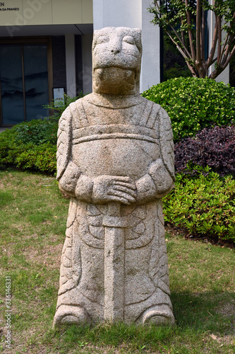 Stone sculpture of zodiac animal in Chinese Park