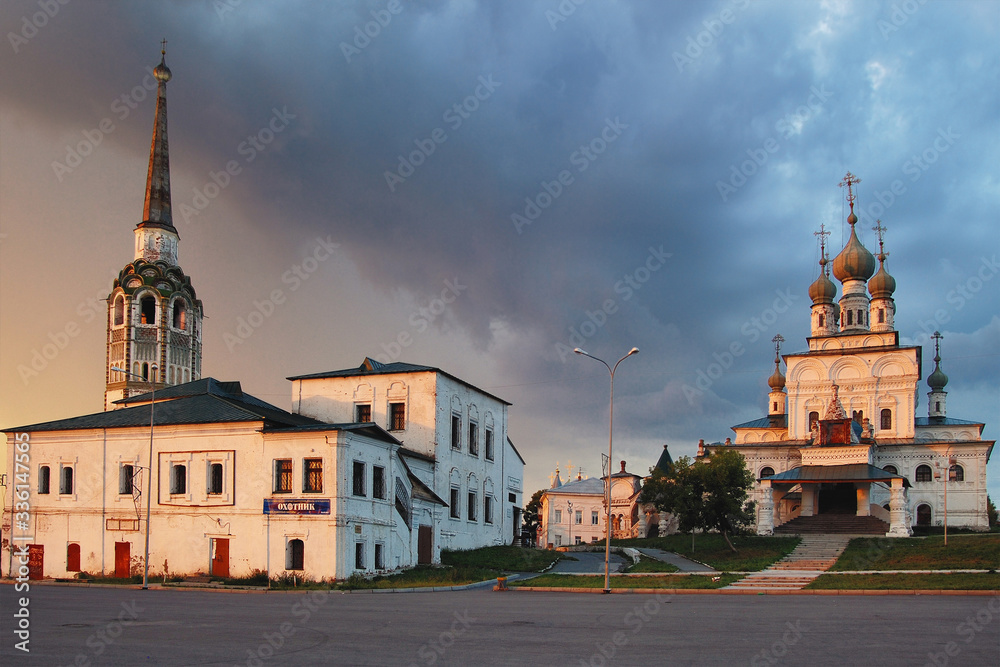 Solikamsk, an old Russian industrial city in the north of the Urals, with its churches and other attractions.