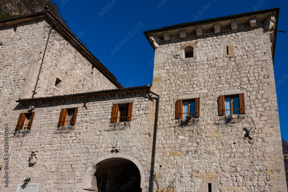 The castle of Castelnuovo in Italy