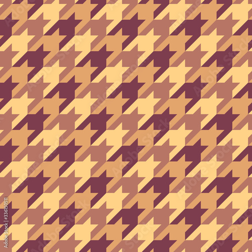 Classic geometric seamless pattern. Houndstooth ornament. Elegant fashion surface print. Mosaic checkered background