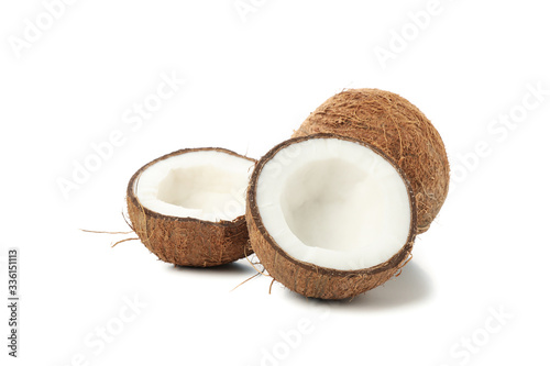 Coconut isolated on white background. Tropical fruit