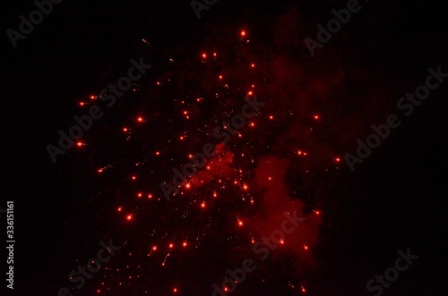 Fireworks in New Year Festival Celebration light background