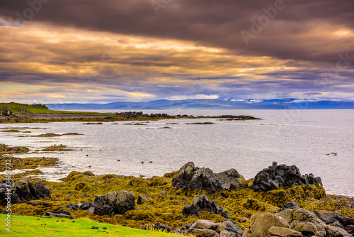 Beautiful rugged Iceland Fjord seascape © Jim