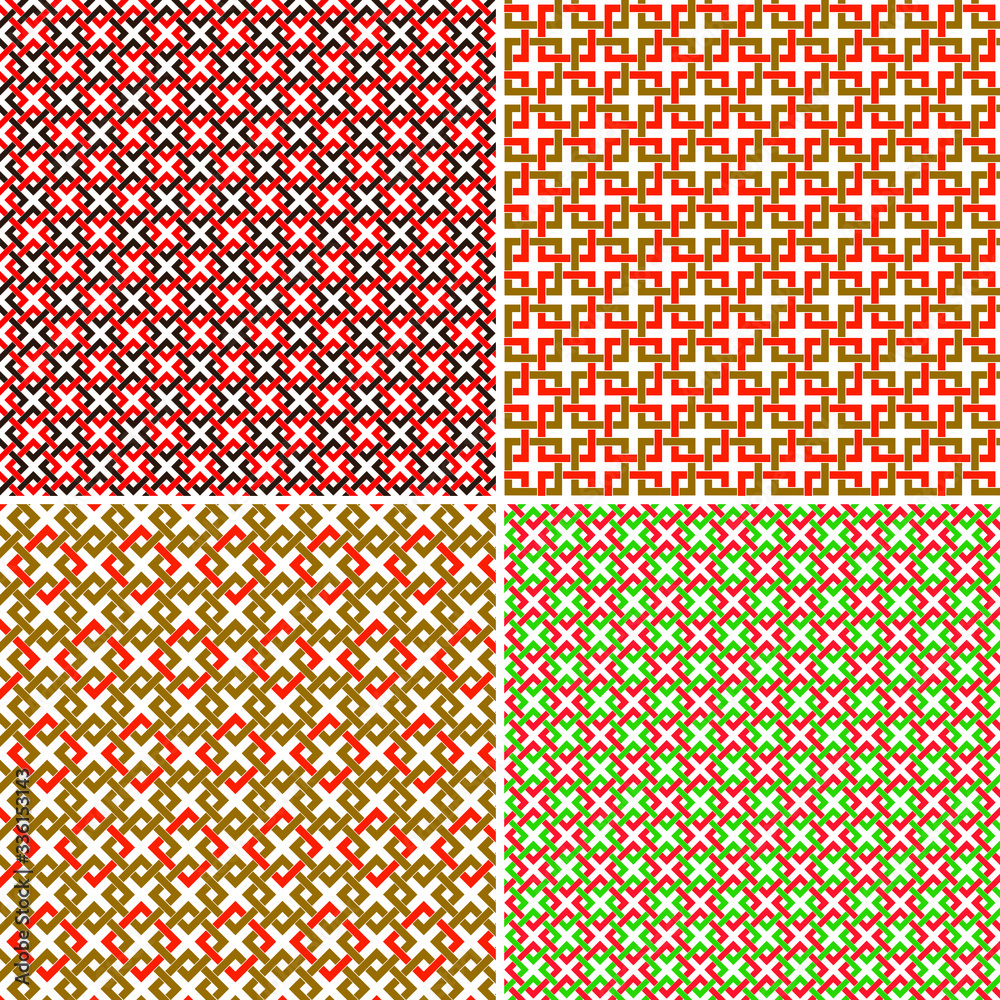set of four geometric patterns
set of four geometric patterns