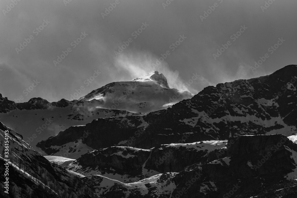 the peaks of Elva in black and white the peaks of Elva in black and white