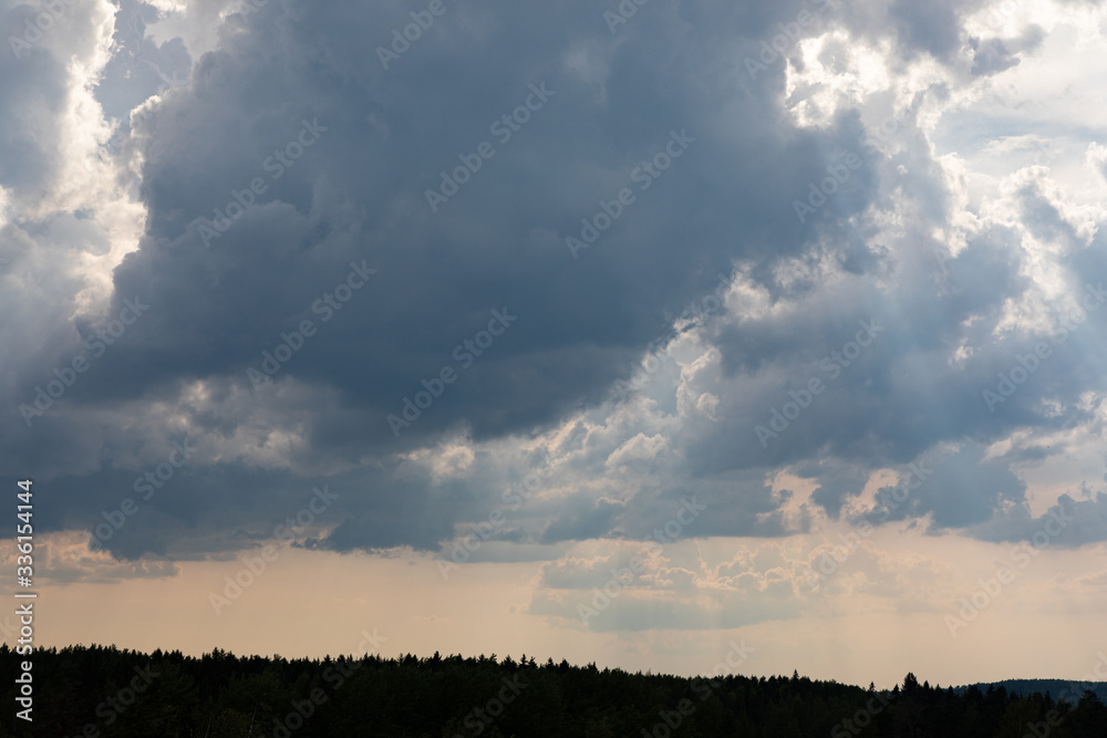 Stormy sky clouds nature background