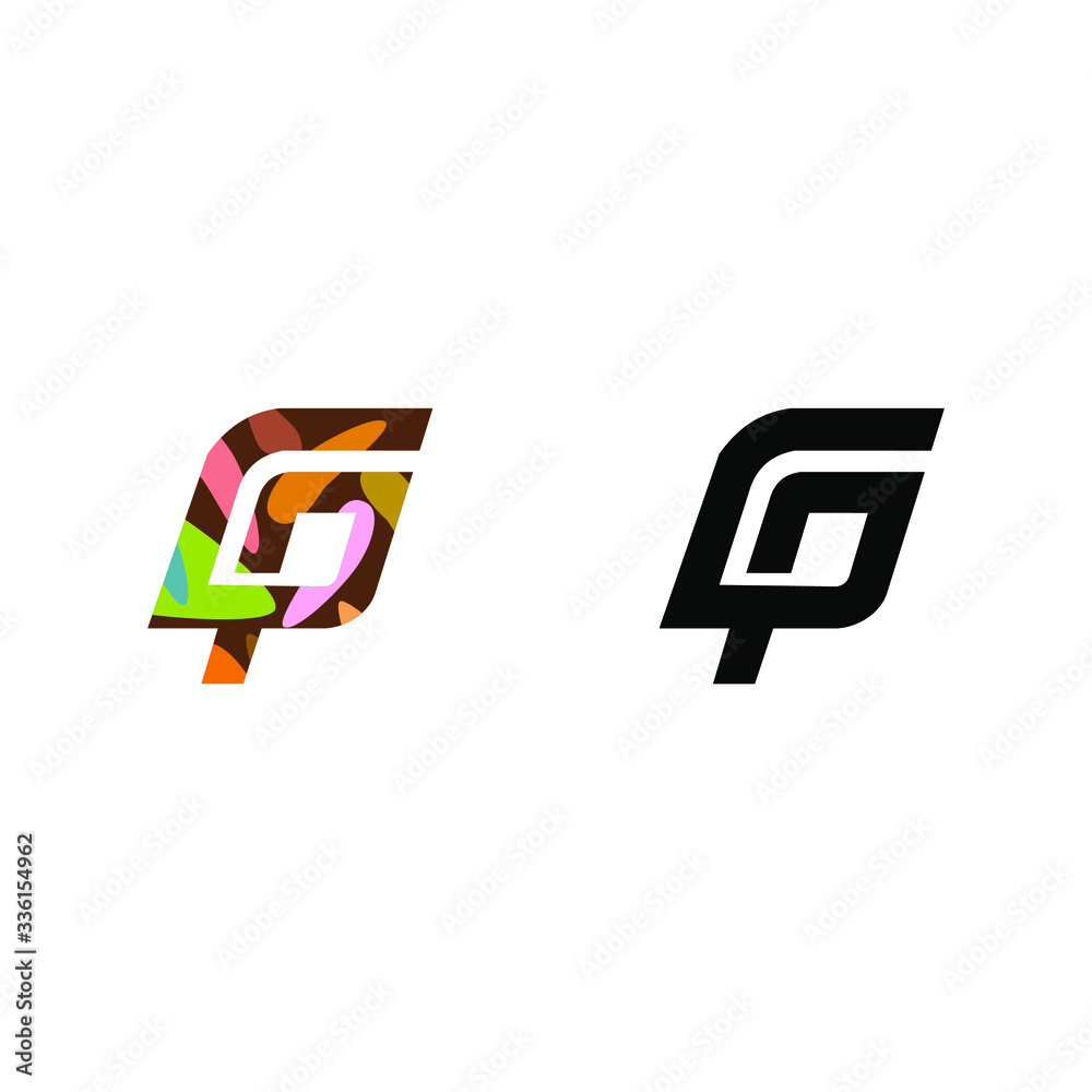 Fototapeta premium initial GP logo or symbol concept