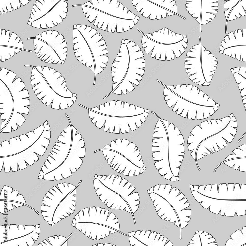 Obraz premium abstract leaf floral background seamless pattern, decorative vector illustration design