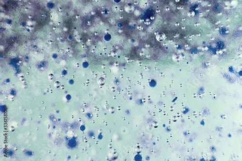 Air bubbles in the water background.Blue tone Abstract Backgrounds.