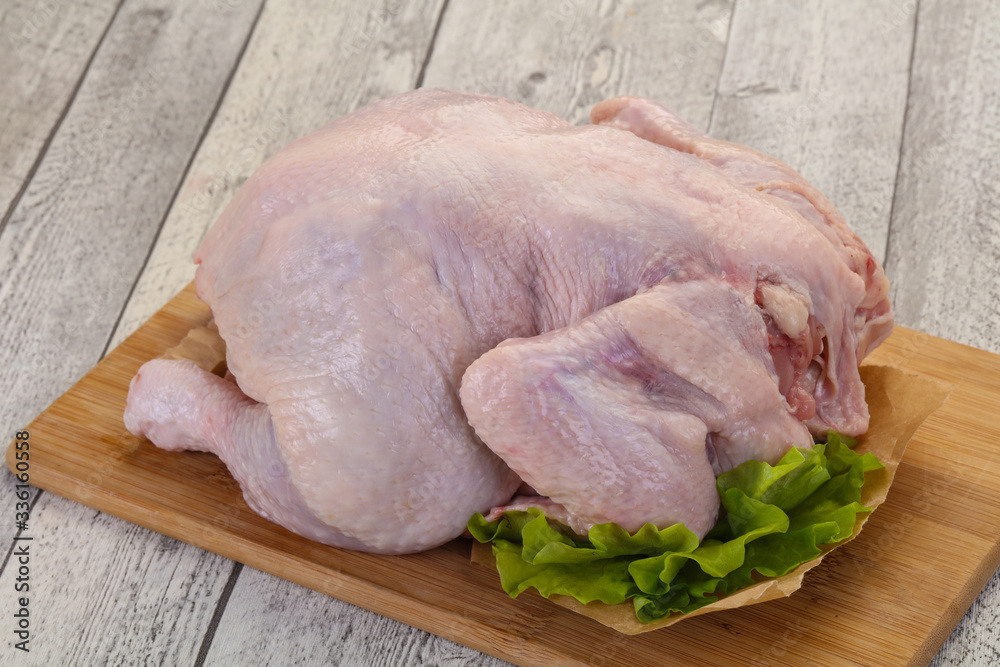 Raw chicken ready for cooking