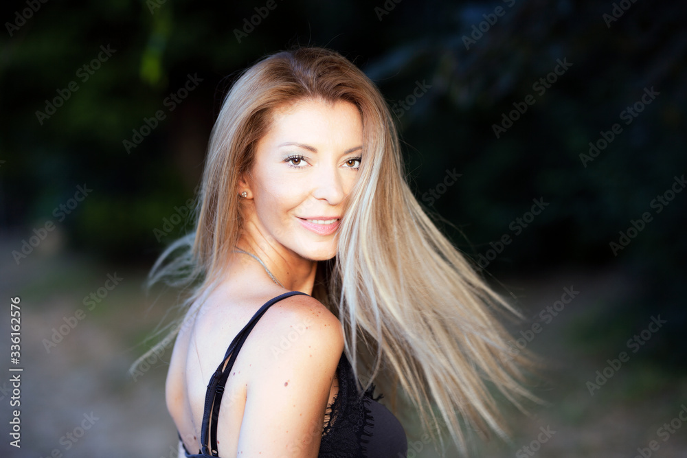 beautiful blond girl iportrait outddoors beautiful blond girl iportrait outddoors