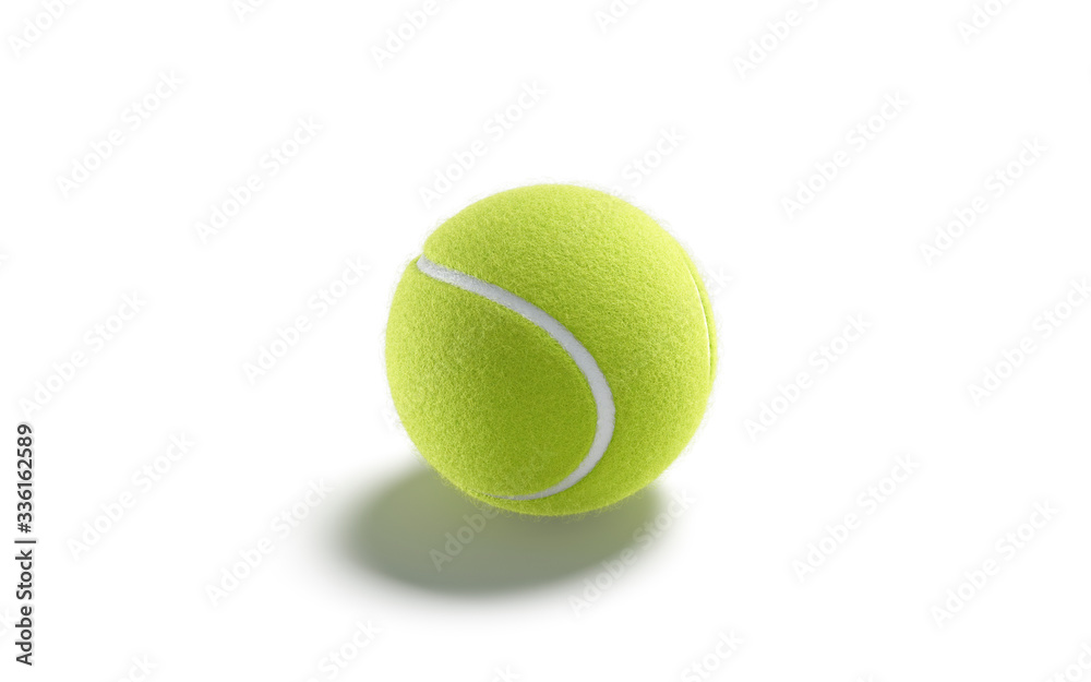 Blank green tennis ball mock up, side view