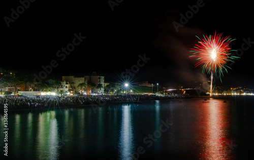 fireworks for the feast of San Rocco in Ceriale