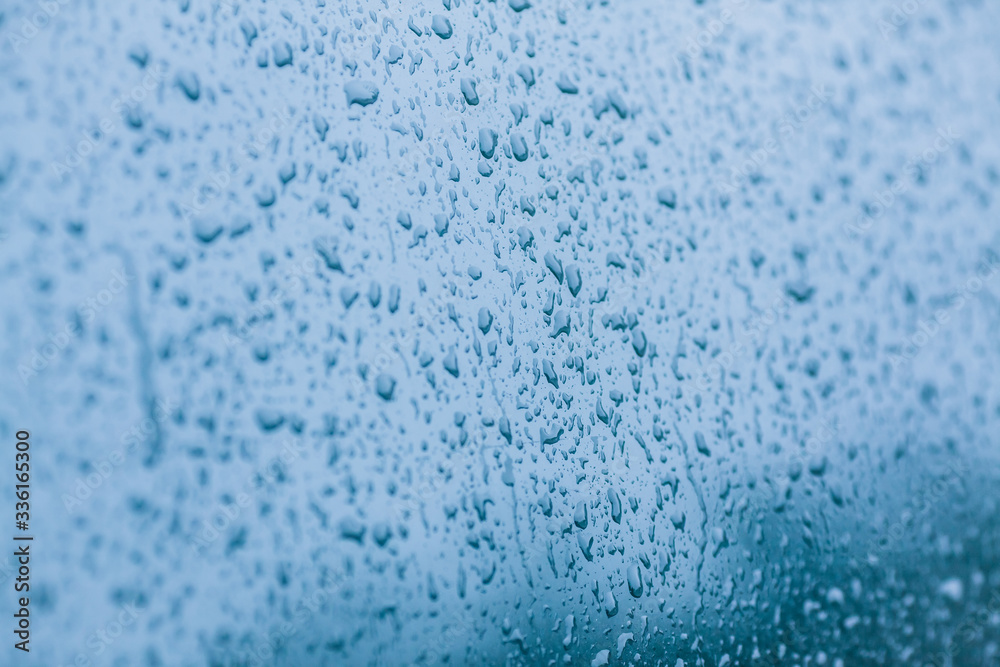 Drops on the window. Beautiful background with raindrops.